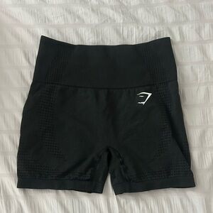 Gymshark Black/Gray Seamless High-Waist Vital Shorts
